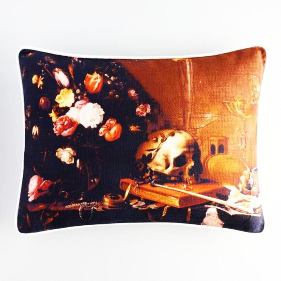NWT World Market Halloween Skull Pillow - Picture 1 of 2